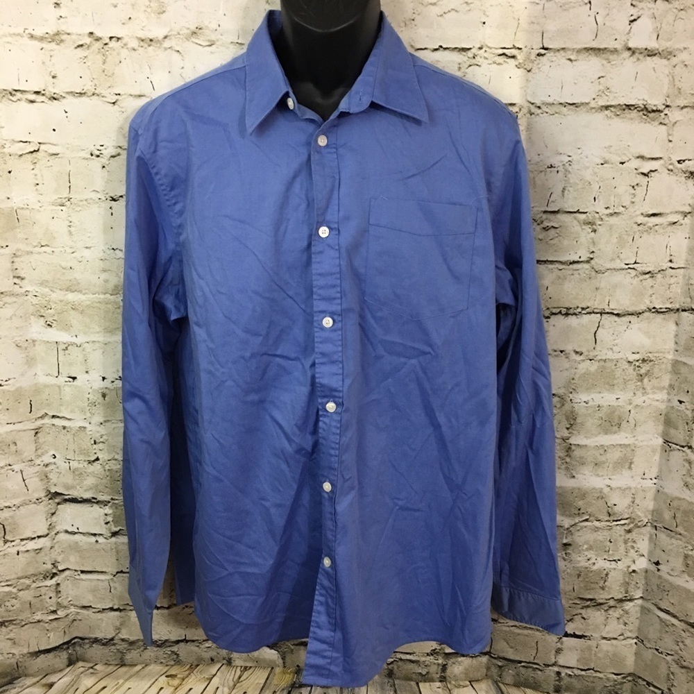 5/$20 Eddie Bauer Blue Casual Dress Shirt